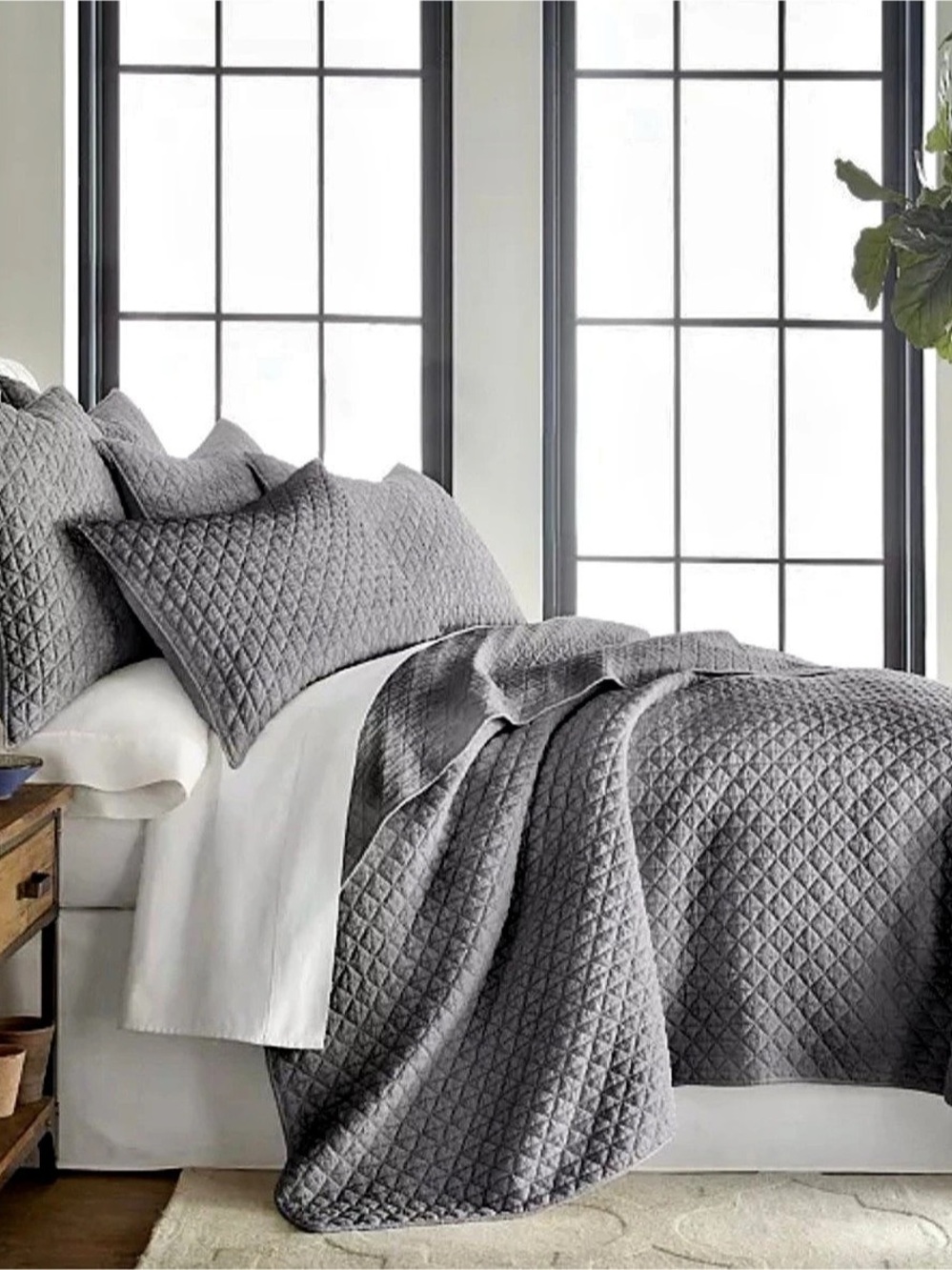 Levtex Home Rowan Quilt Set Twin Gray Quilt Set NWT